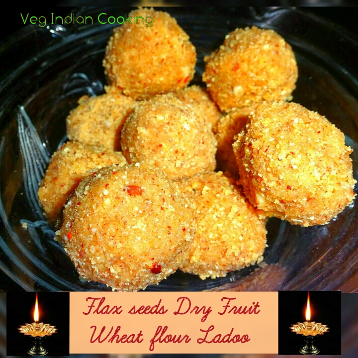 Veg Indian Cooking Flax Seeds Dry Fruit Wheat Flour Ladoo