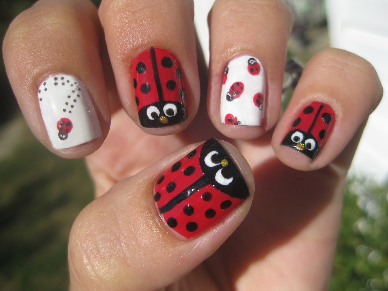 Ladybug Nails