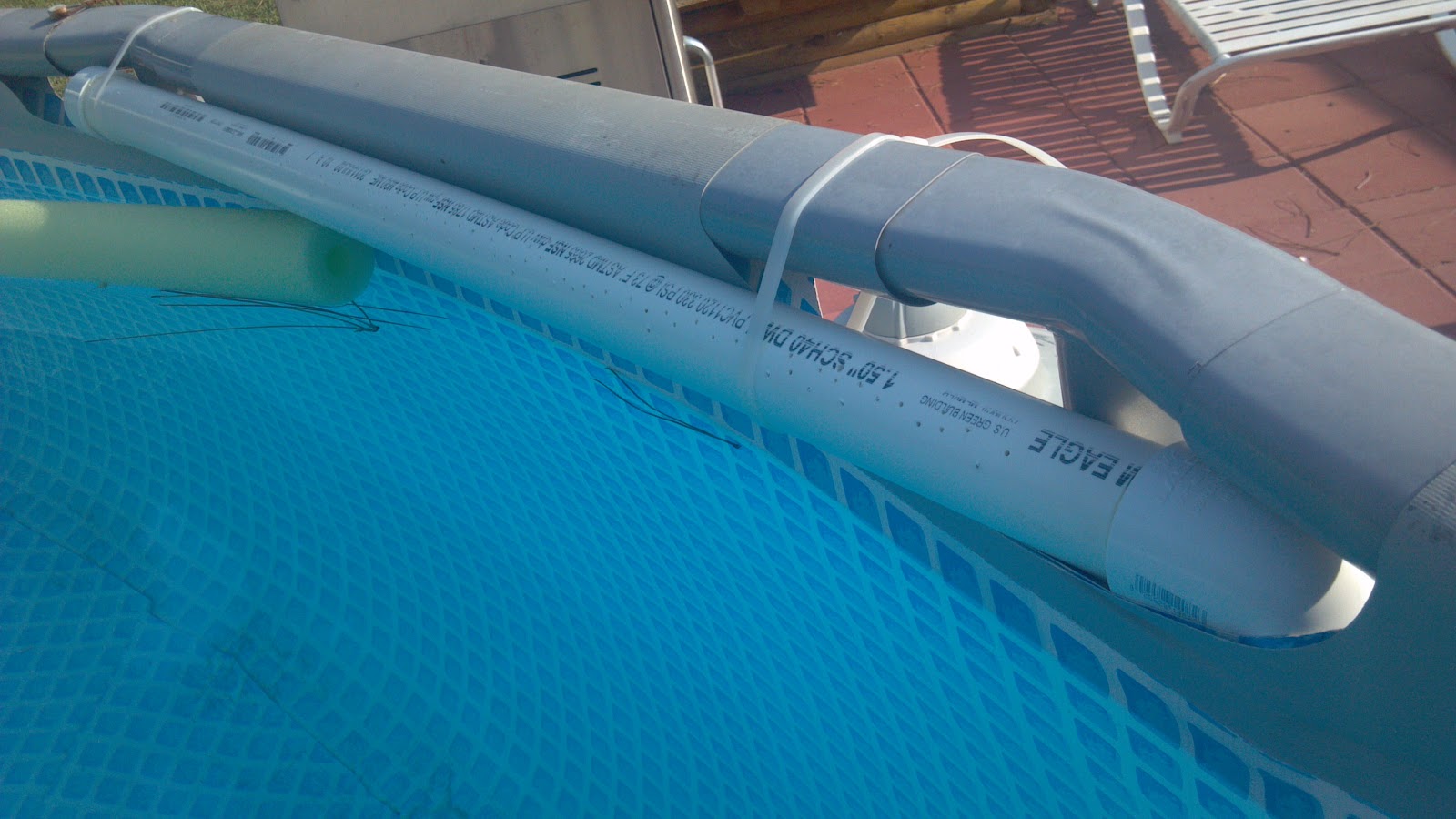 How To Cool Your Pool In Those Hot Summer Months Diy Fountain This Is A Picture Of The Water Fountain In Action We Kept Turning Pump Off And Adding More Holes As Needed