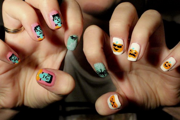 sabaya style crazy halloween nail
