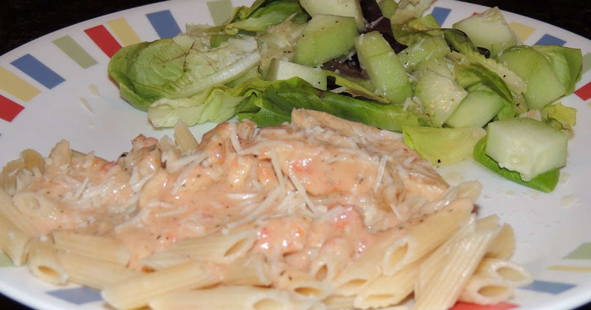 High Calorie Recipes Mini Penne with Spicy Chicken Alfredo