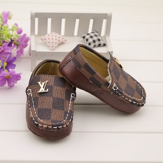 mich wardrobe stylish lv brown plaid prewalker shoe for mich wardrobe stylish lv brown plaid prewalker shoe for
