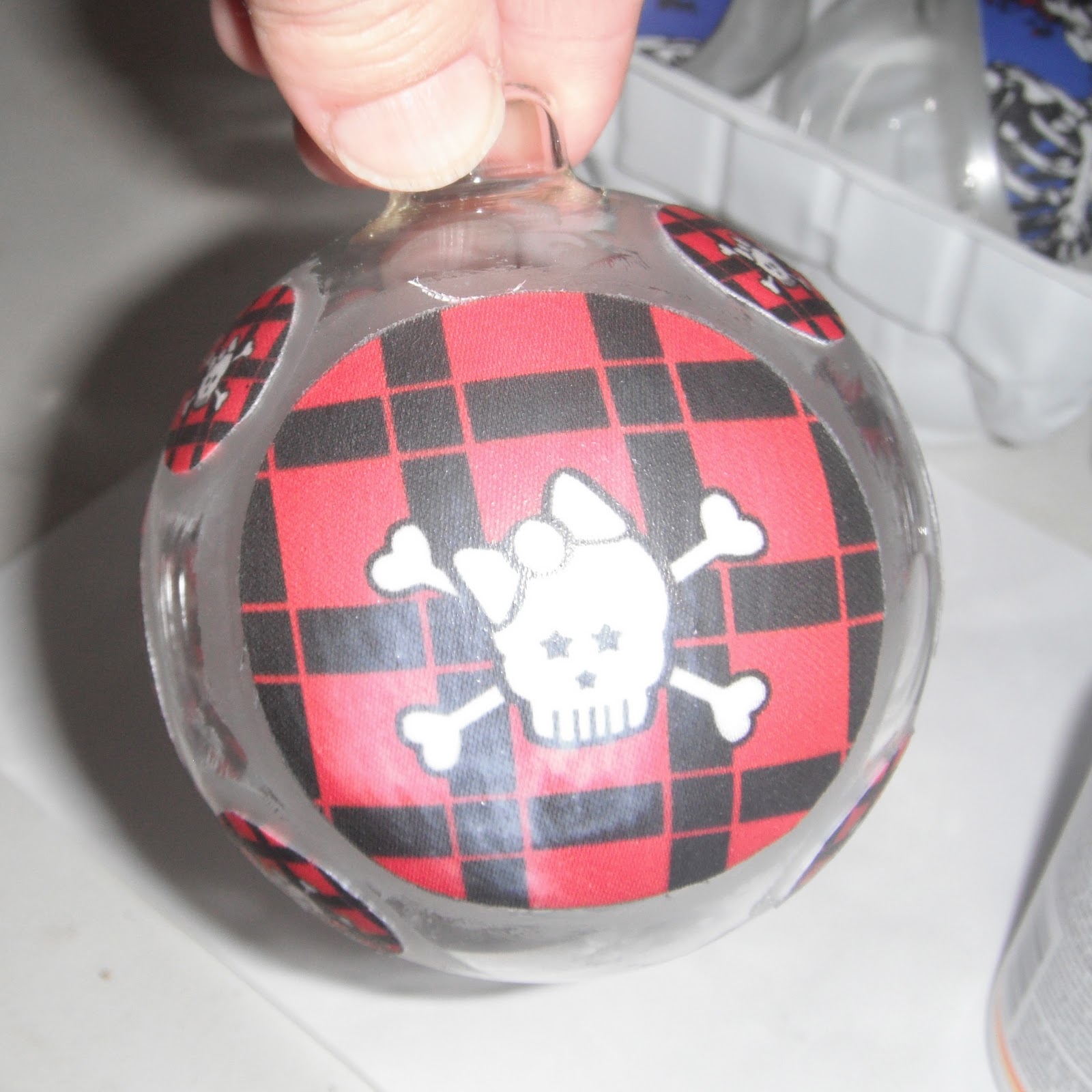Behind the Scenes at Dark Rose Treasures Fabric Decoupage Glass Ball