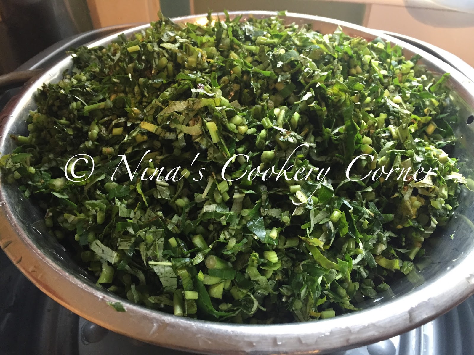 Nina's Cookery Corner Potato Leaves "Petehteh Leaf"