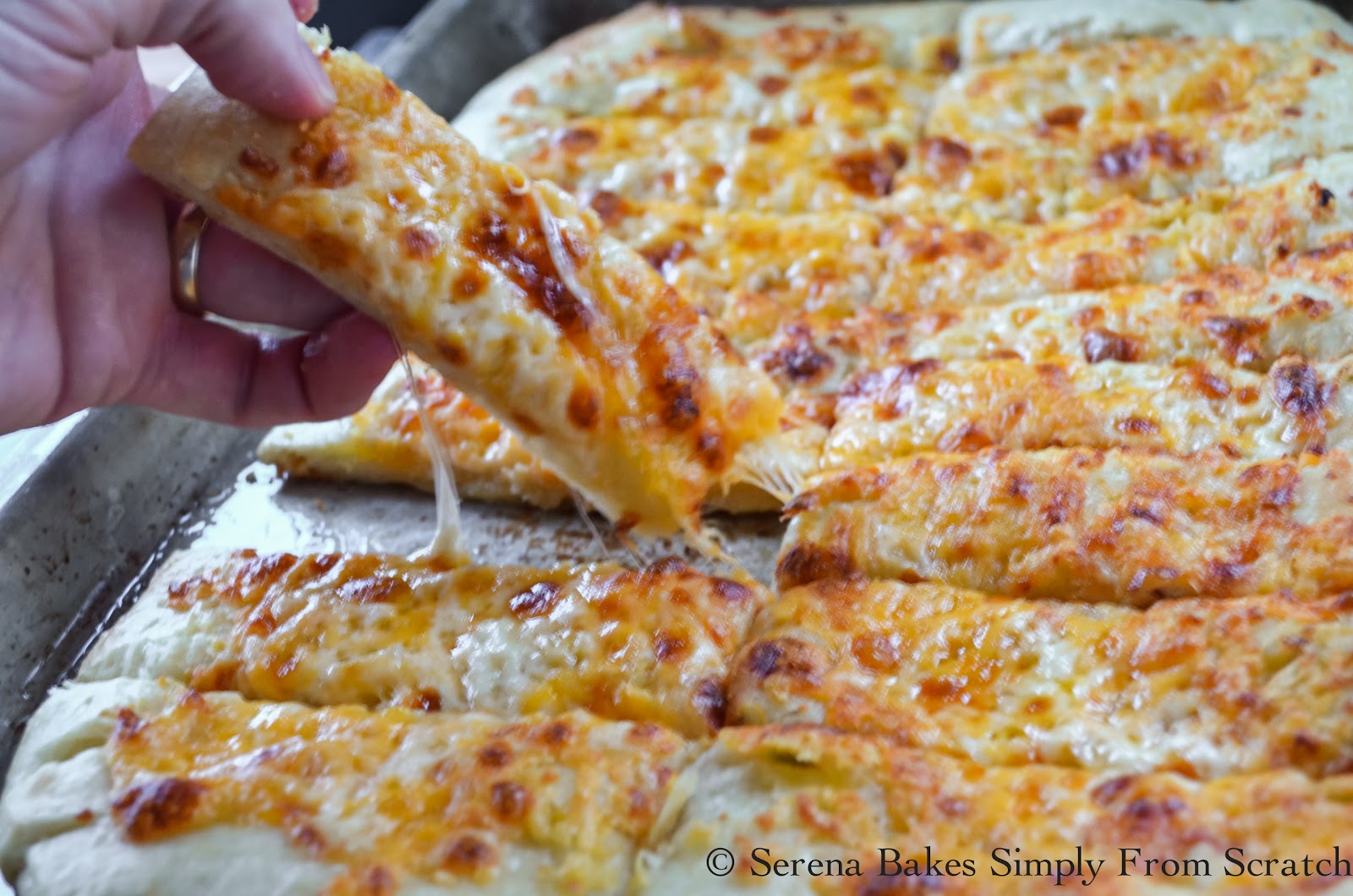 Pizzeria Style Cheesy Breadsticks Serena Bakes Simply From Scratch