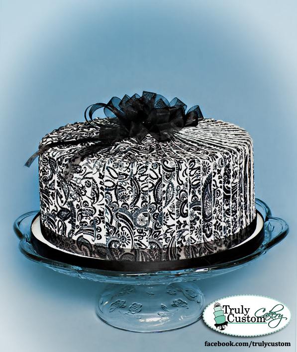 Damask Birthday Cake