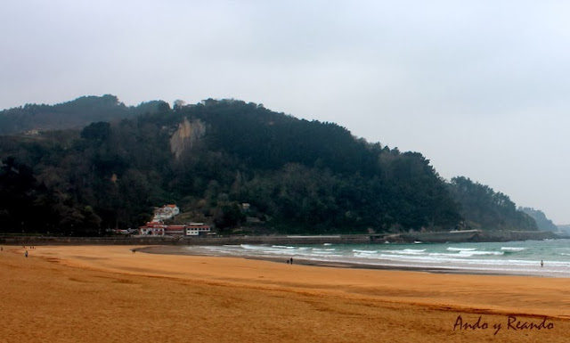 Playa de Zarautz (Vizcaya) Playa de Zarautz en invierno