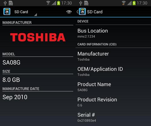 Cara Cek Keaslian Memory Card(Micro Sd) di Android Menampilkan rincian informasi produsen memory