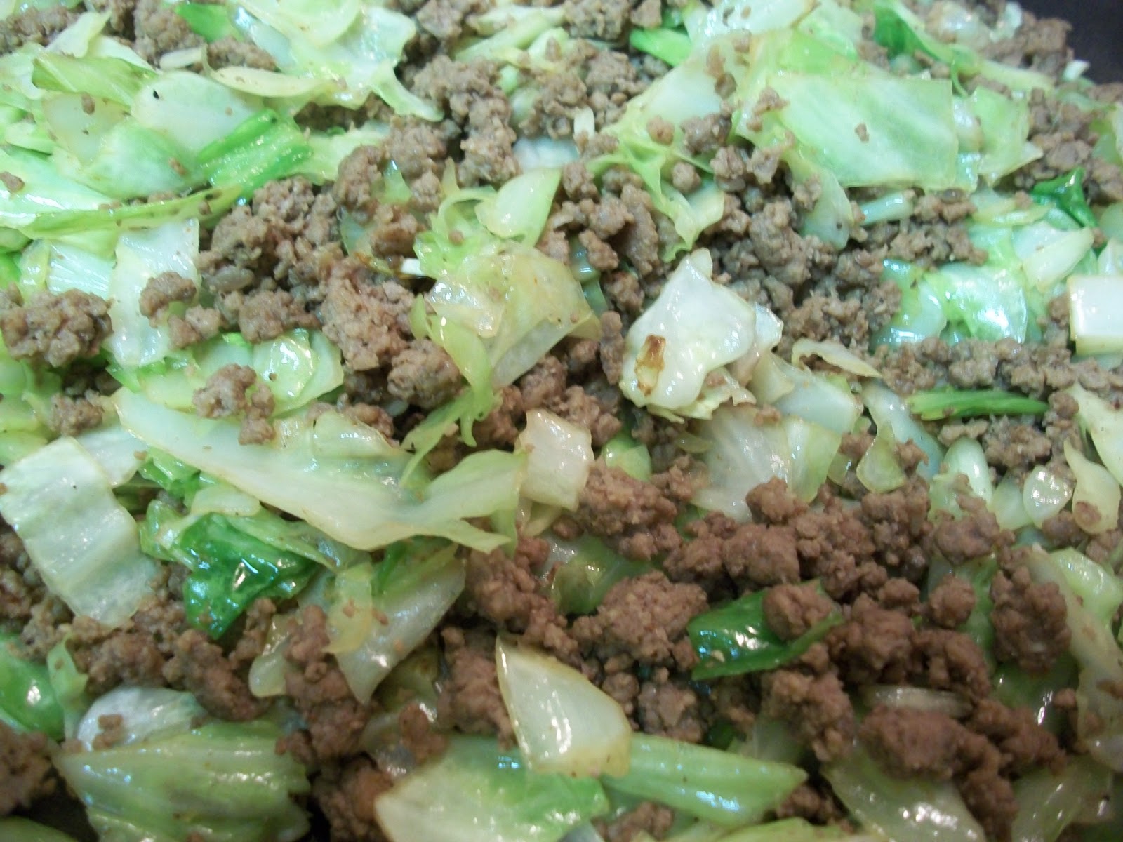Sandy's Kitchen Hamburger Cabbage Stir Fry