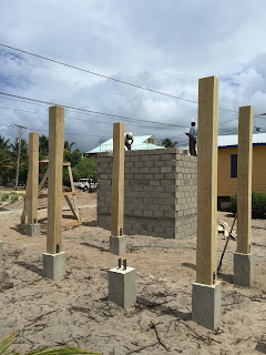 Remax Vip Belize: Sticks for the house are going up!