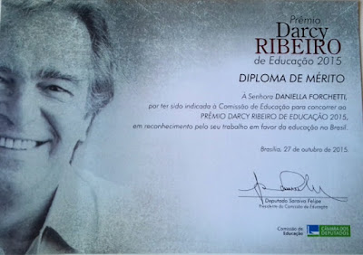 Diploma de Mérito - Prêmio Darcy Ribeiro.