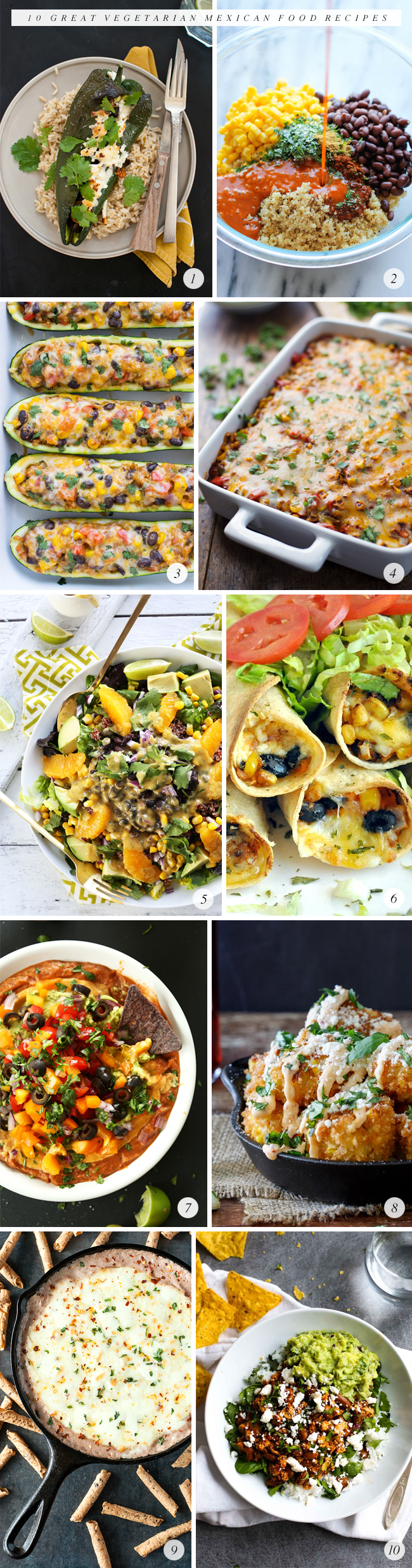 10 Great Vegetarian Mexican Food Recipes | Bubby and Bean | Bloglovin’