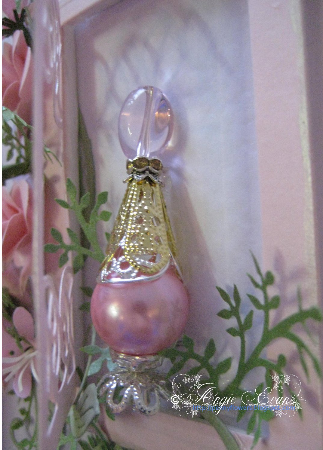 PENNY FLOWERS Pink Bottle Card