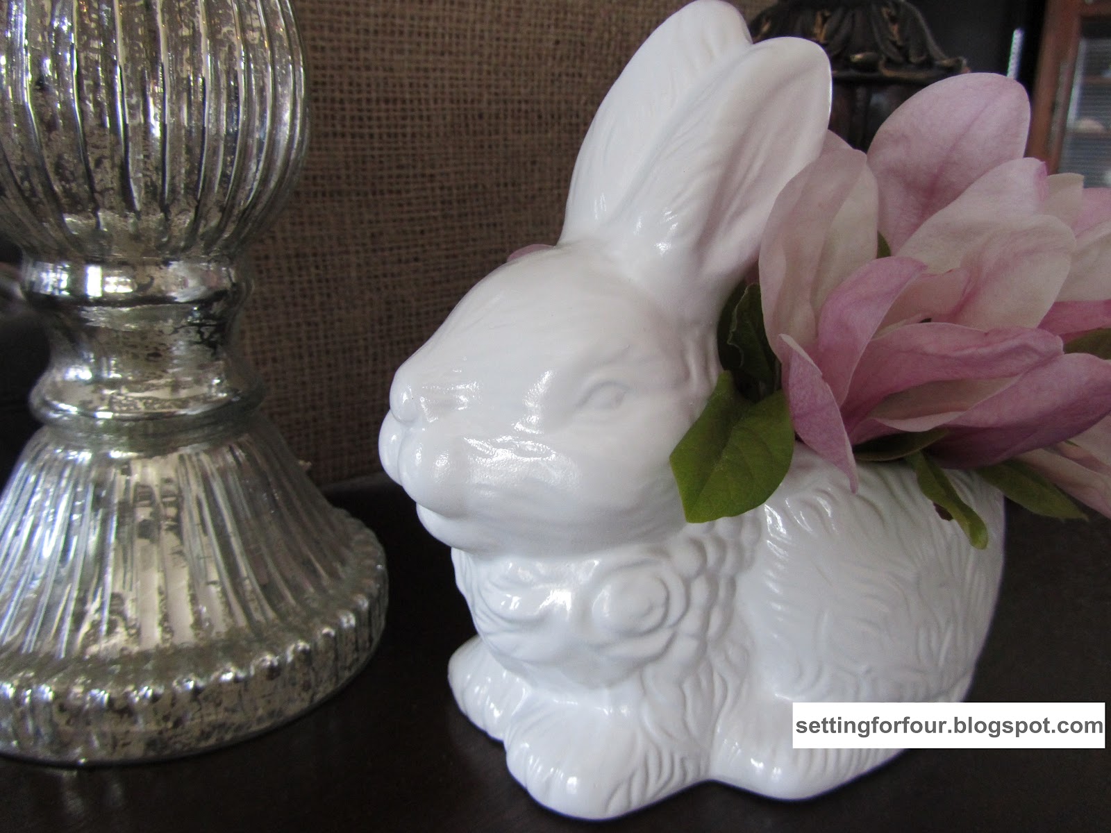 Easy DIY Pottery Barn Inspired Rabbit Setting for Four