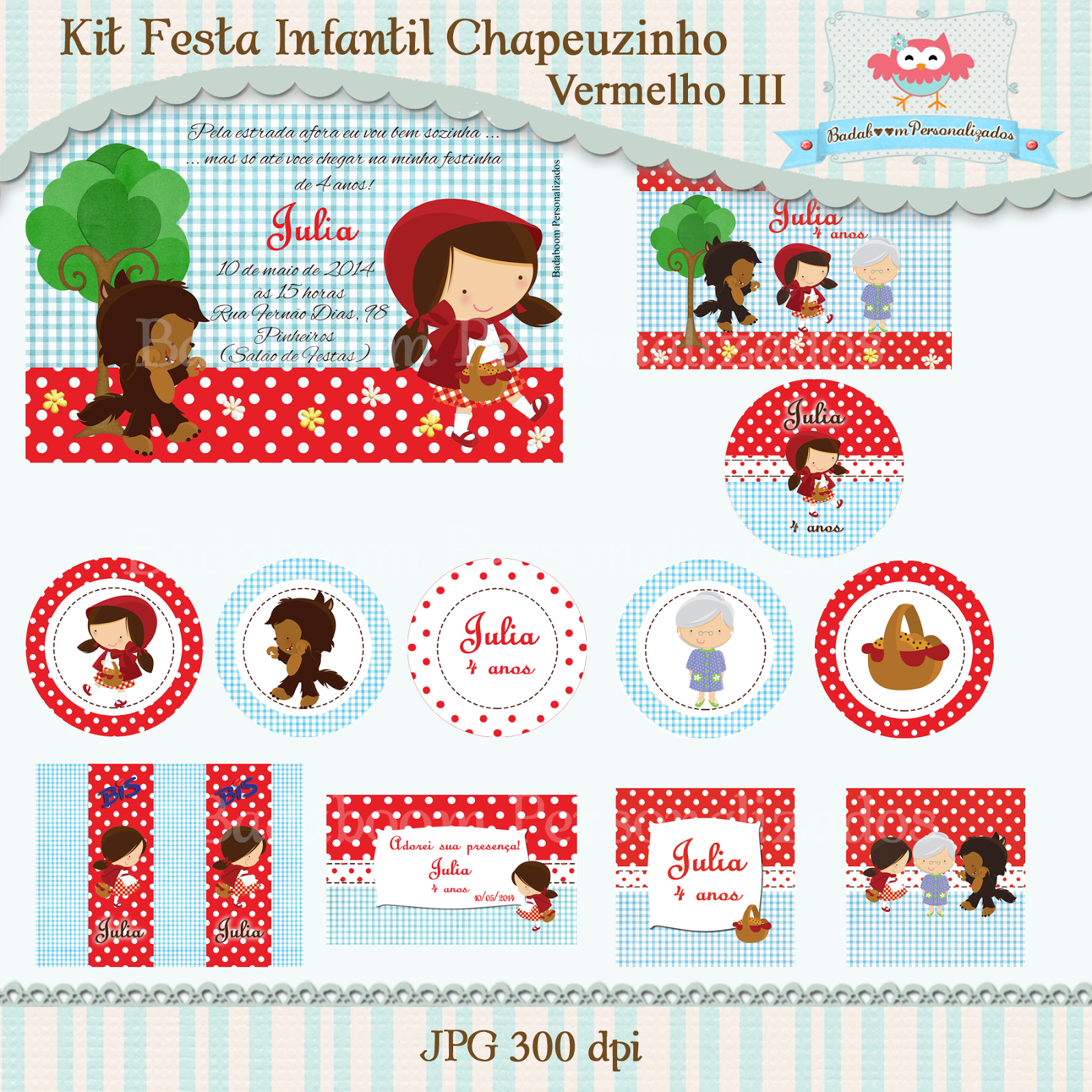 Artigos festa chapeuzinho vermelho