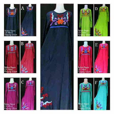gamis bordir bunga timbul terbaru mukena bali cantik gamis bordir bunga timbul terbaru mukena bali cantik