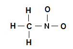 Connect the atoms of nitromethane CH3NO2 with single bonds. 