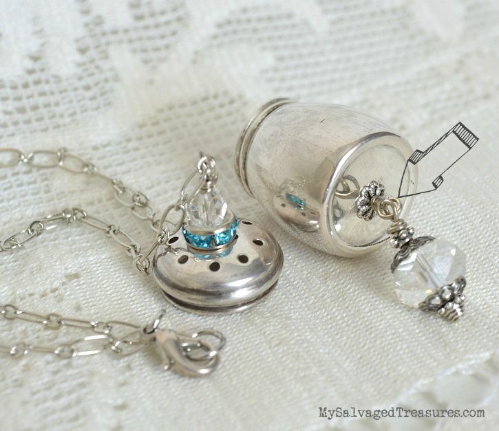 My Salvaged Treasures Pass the Salt and Pepper Shaker Necklaces