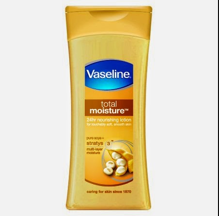 Vaseline Total Moisture: A glycerin rich formula combines pure Soya extract and microdroplets of petroleum jelly, increases moisture level in your skin with 3X* the moisture to help heal dry skin.