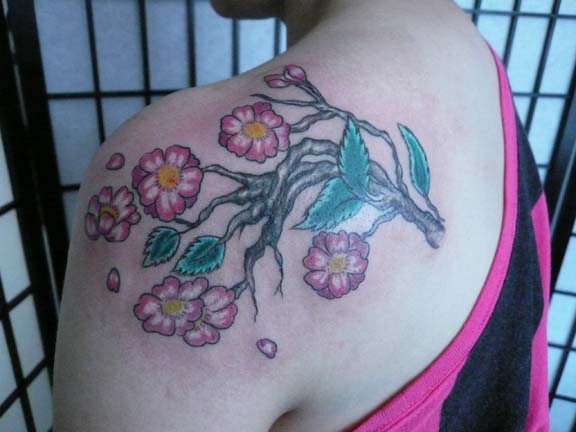 Cherry blossom show up on all parts of the body sometimes as stand alone 