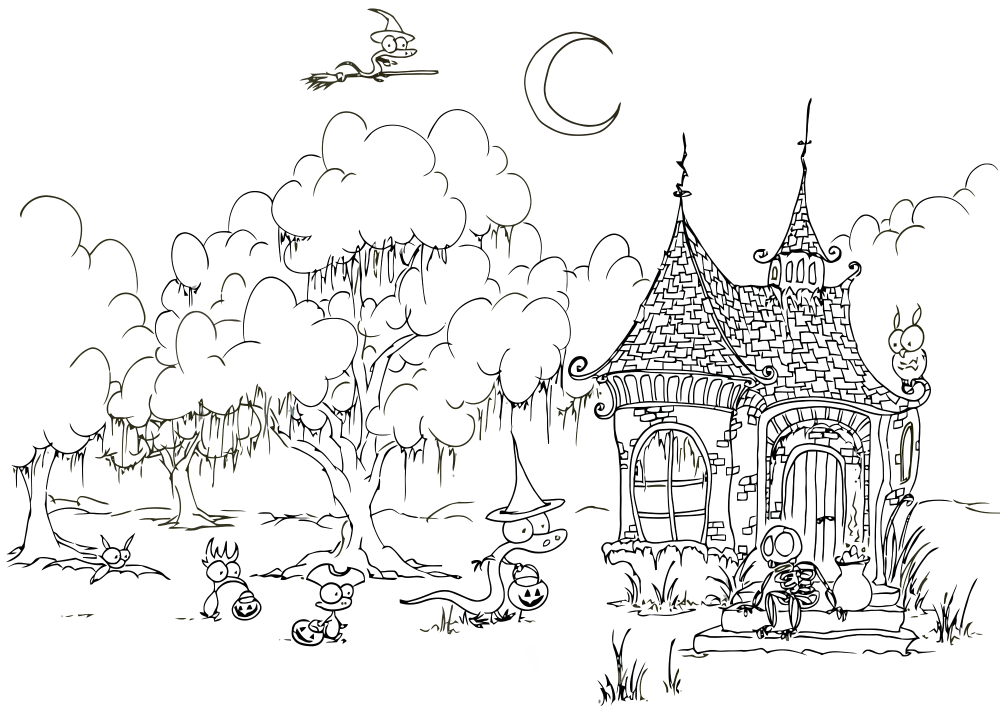 halloween coloring pages for adults