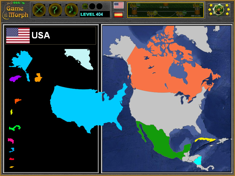 Electronic Game School: North America Puzzle