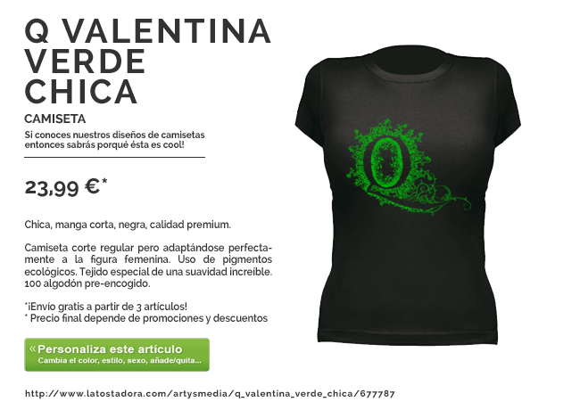 Camiseta Q Valentina Verde Chica