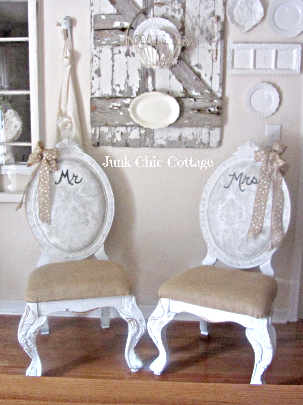 Junk Chic Cottage Chair redo into ottoman