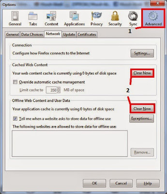 mozilla firefox clear cache and cookies