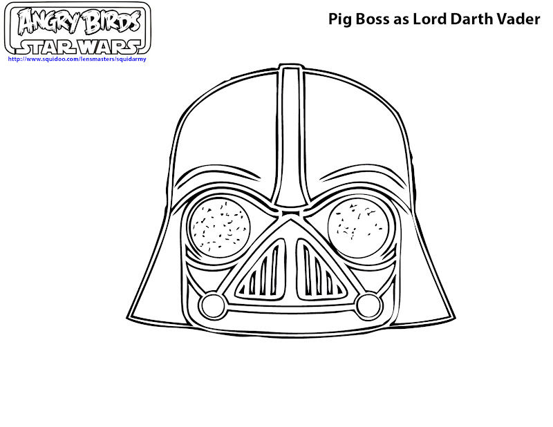 free printable angry birds Star wars coloring pages - Pig boss as title=