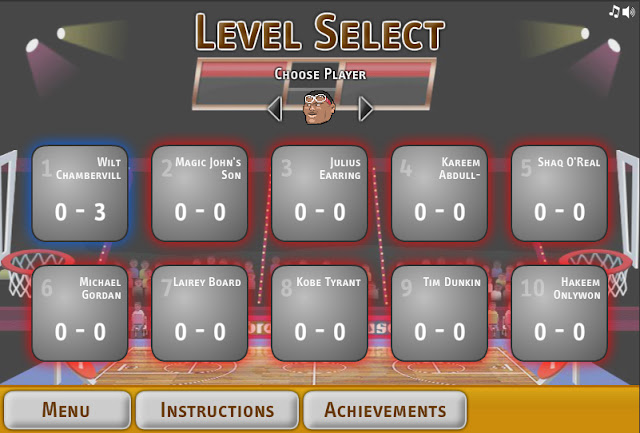 Sports Heads: Basketball online flash game levels