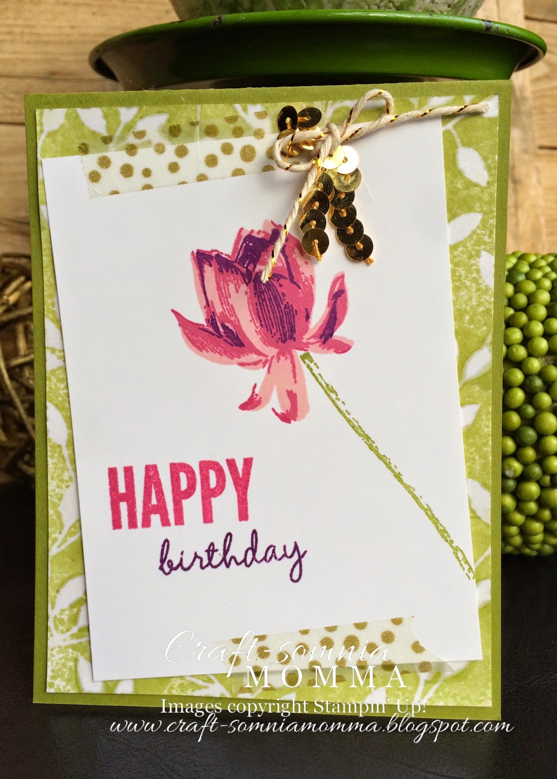 Craftsomnia Momma Beautiful Lotus Blossom Birthday