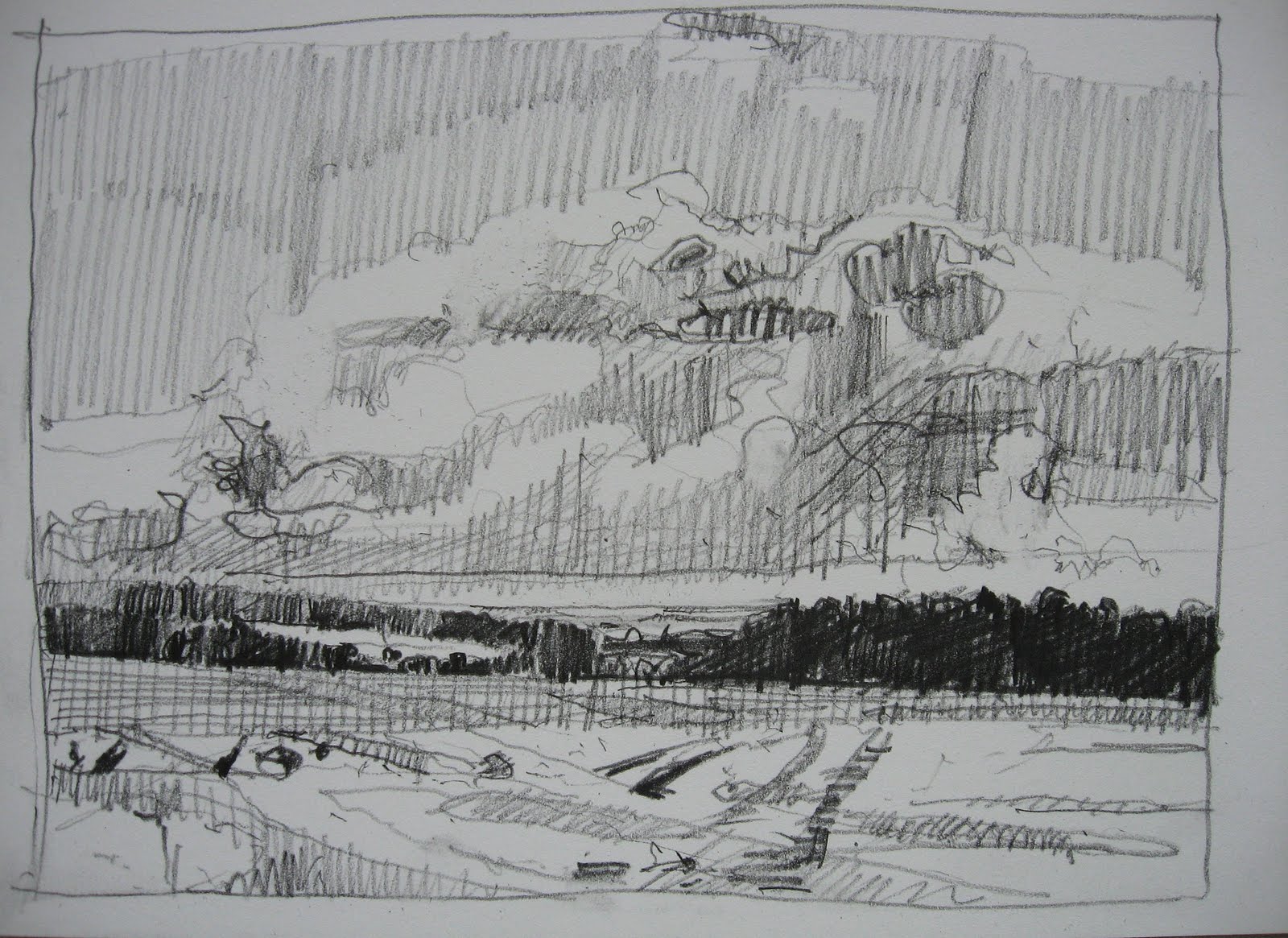 Pencil Landscape Drawings