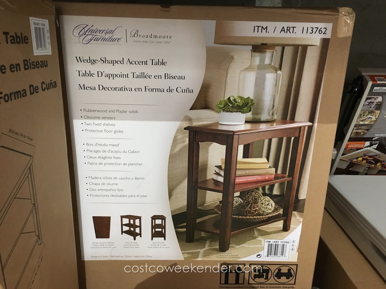 Universal Furniture Broadmoore WedgeShaped Accent Table Costco Weekender