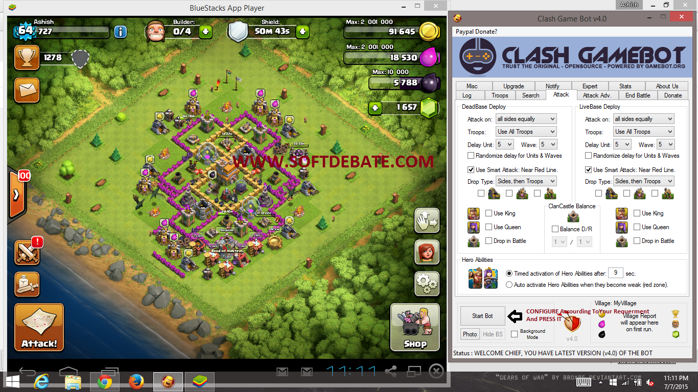 Бот для clash of clans