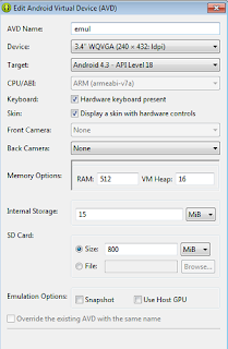 creating emulator