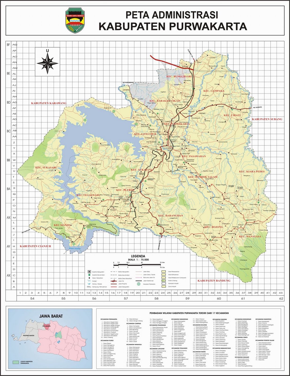 Peta Kota Peta Kabupaten Purwakarta