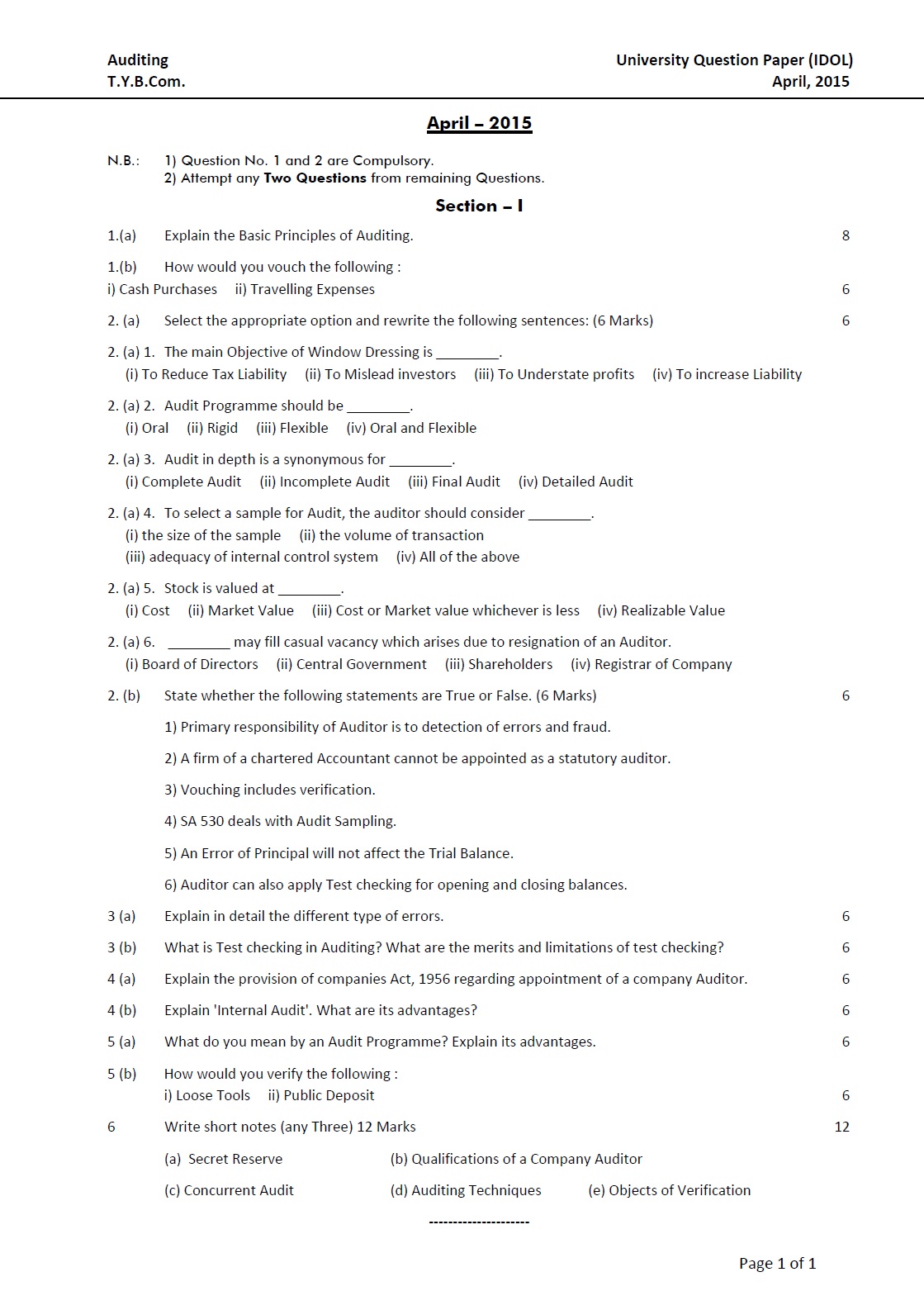 Sample audit questions picture
