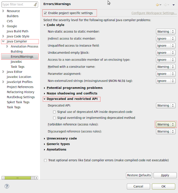 Eclipse Access restriction The method createJPEGEncoder(OutputStream