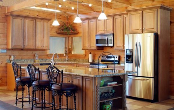 Modèle de luxe d'idées cuisine avec armoire d'érable ~ design ... Cuisine idées de armoires Bleu