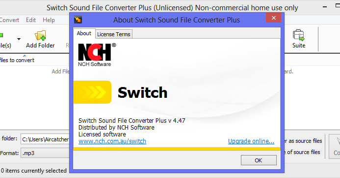 Download-NCH Switch macOS zip