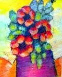 BEAUTIFUL FLOWER , OIL PASTEL PENTEL