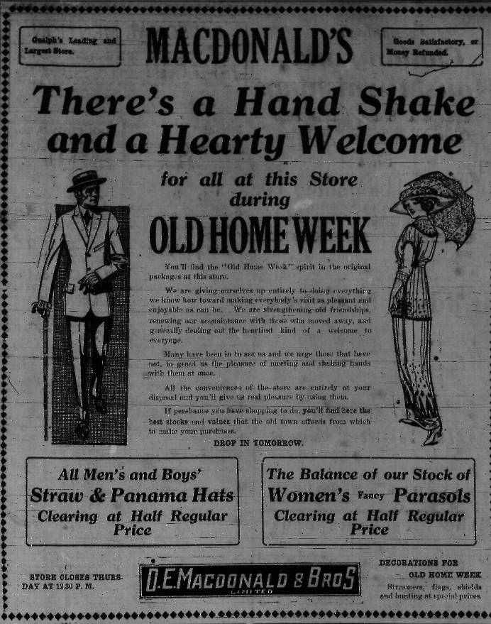 Guelph in postcards Old Home Week, 1913 the preparations