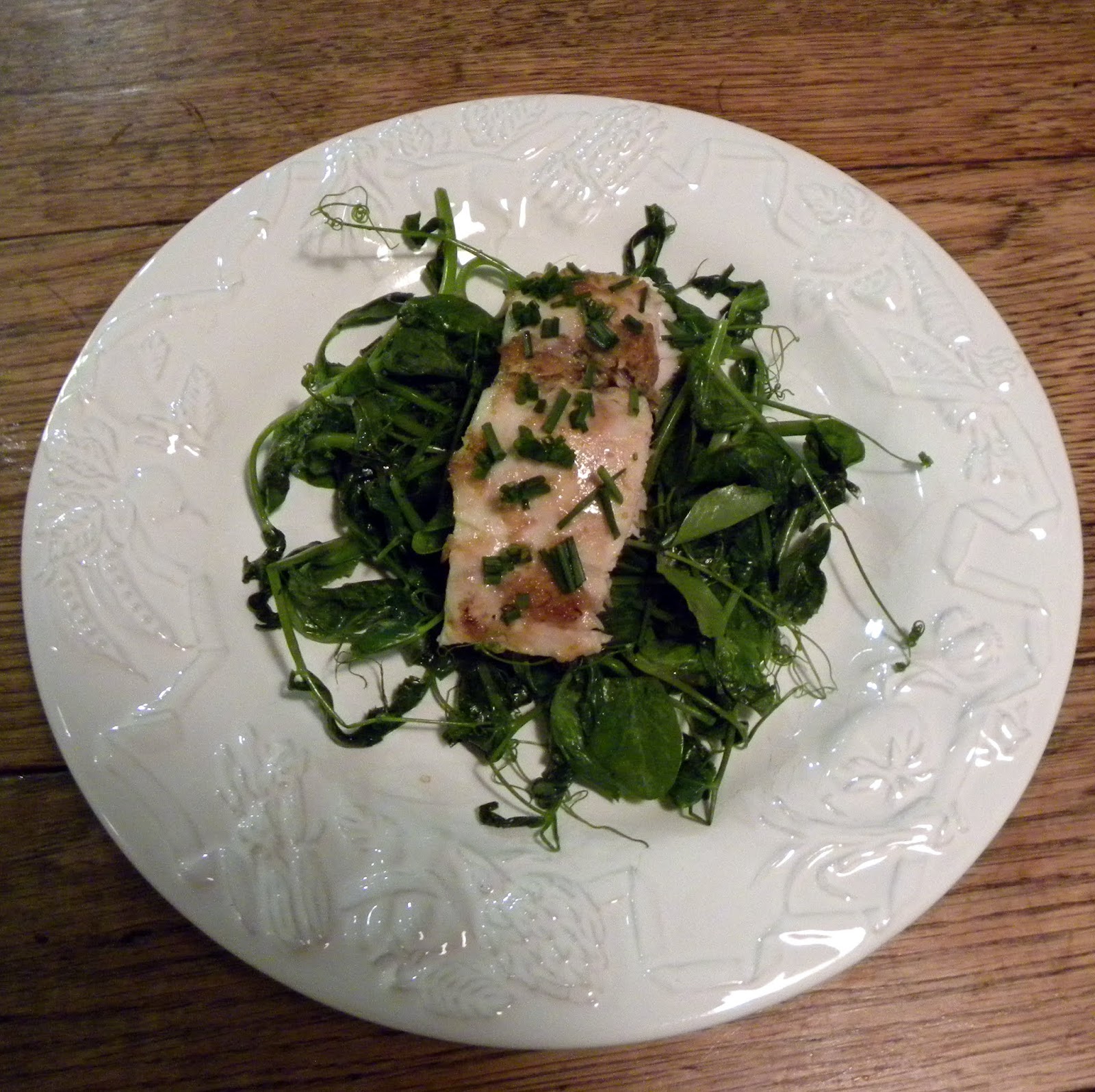 Cook's Cache Ginger Lime Mahimahi with Pea Tendrils