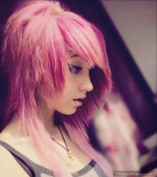 9 Images: innocent emo girl pink hair cute gorgeous pretty