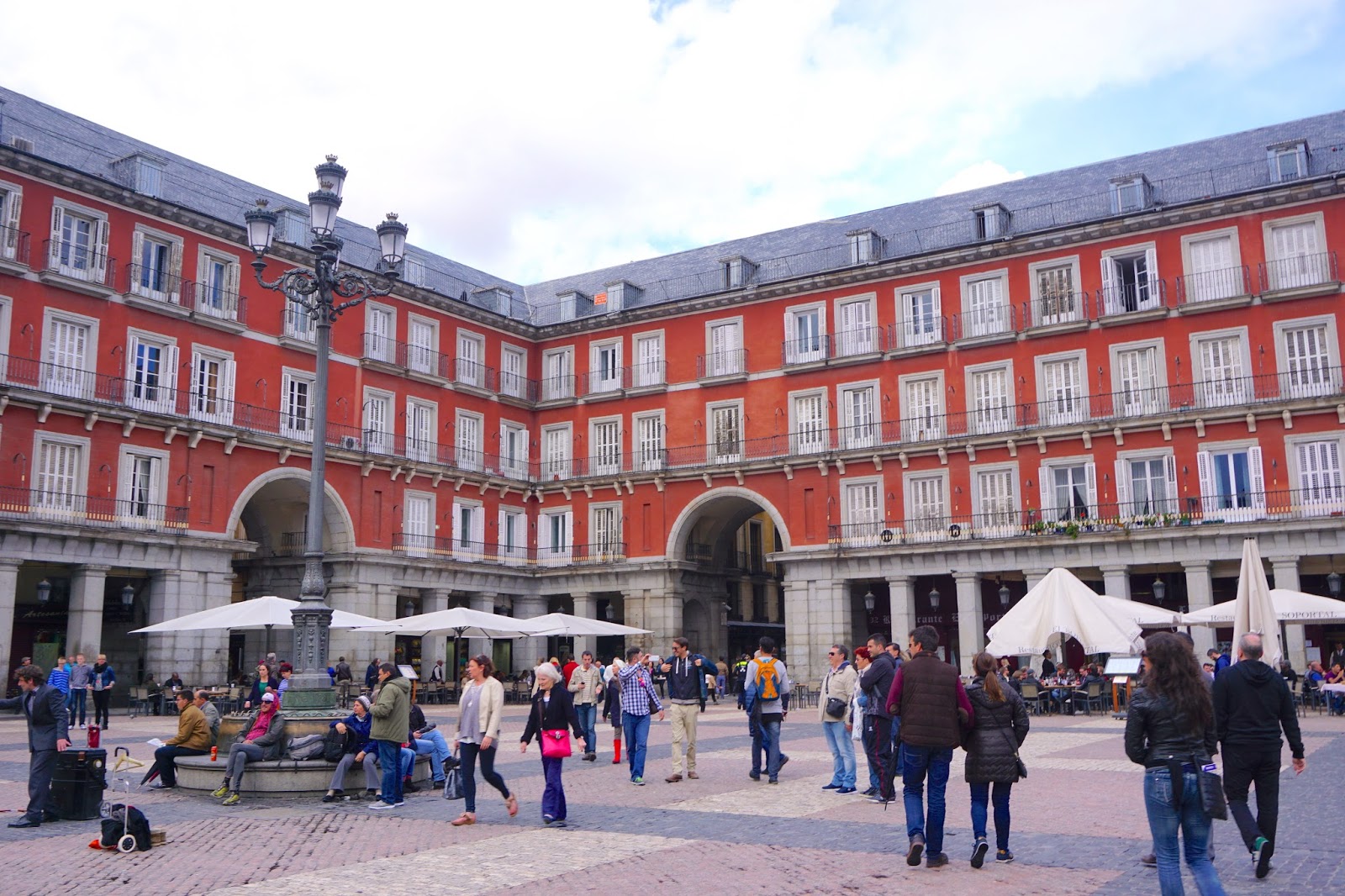 Crowds at Plaza Mayor Plaza Mayor Madrid