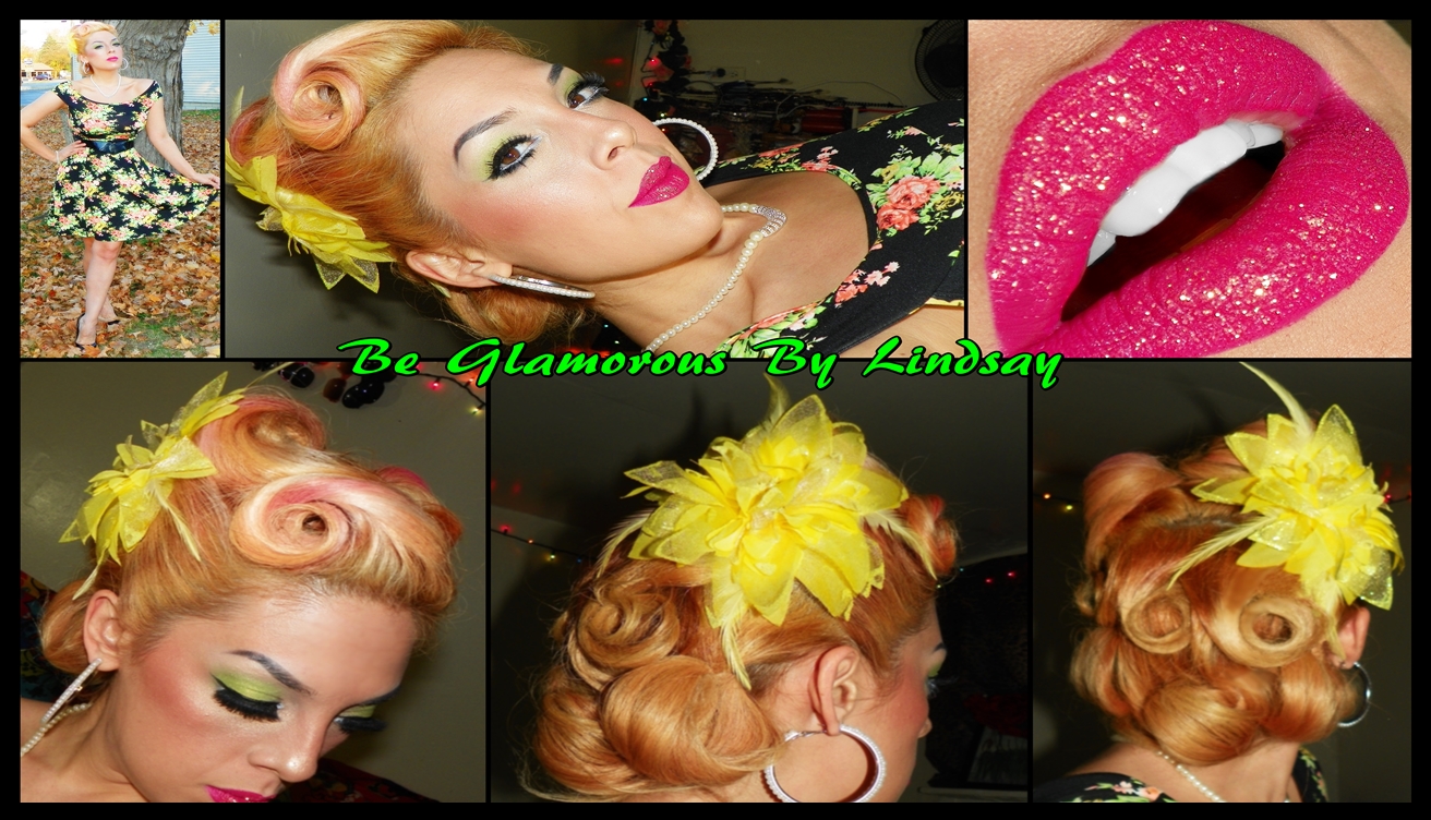 Be Glamorous By Lindsay Sparkly Fall Pin Up Hair And Makeup