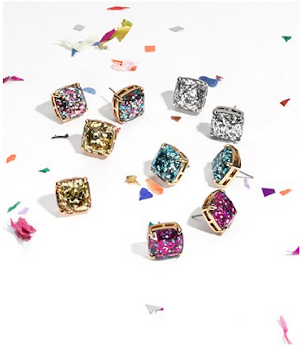 My LuxeFinds Style Guide kate spade multi glitter stud earrings