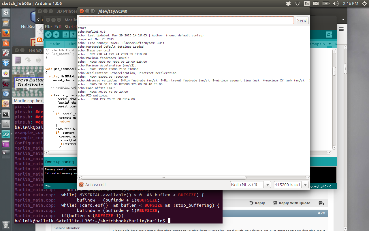 ArduinoPi Ramblings Repetier successfully connected and functional