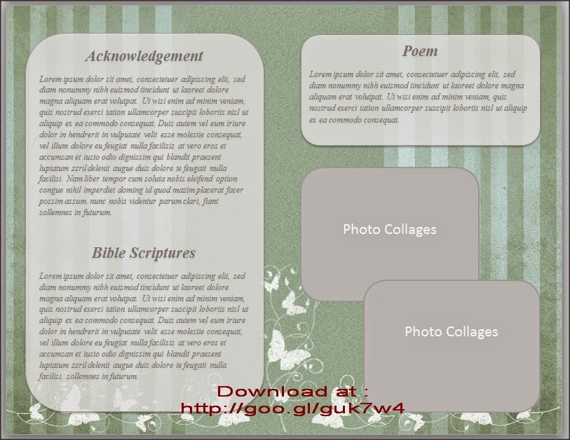 funeral order of service template free word